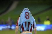 3 November 2013; A dejected Ryan Brennan, Drogheda United, at the end of the game. FAI Ford Cup Final, Drogheda United v Sligo Rovers, Aviva Stadium, Lansdowne Road, Dublin. Picture credit: David Maher / SPORTSFILE