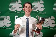 2 November 2013; Cathal O'Donovan, Cork TC, Co. Cork, who received the National Championships Duathlon First Overall Male award at the Triathlon Ireland Awards Dinner 2013, sponsored by Vodafone, in the Aviva Stadium, Lansdowne Road, Dublin. Photo by Sportsfile