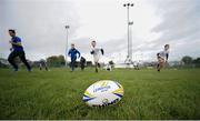 30 October 2013; A general view of a rugby ball at a Leinster School of Excellence. Leinster School of Excellence on Tour in Railway Union RFC, Dublin. Picture credit: Piaras Ó Mídheach / SPORTSFILE