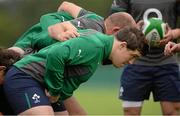 5 November 2013; Ireland's Declan Fitzpatrick in action during squad training ahead of their Guinness Series International match against Samoa on Saturday. Ireland Rugby Squad Training, Carton House, Maynooth, Co. Kildare. Picture credit: Brendan Moran / SPORTSFILE