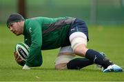 5 November 2013; Ireland's Sean O'Brien in action during squad training ahead of their Guinness Series International match against Samoa on Saturday. Ireland Rugby Squad Training, Carton House, Maynooth, Co. Kildare. Picture credit: David Maher / SPORTSFILE