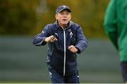 5 November 2013; Ireland assistant coach Les Kiss issues instructions during squad training ahead of their Guinness Series International match against Samoa on Saturday. Ireland Rugby Squad Training, Carton House, Maynooth, Co. Kildare. Picture credit: Brendan Moran / SPORTSFILE