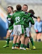 5 November 2013; Clonburris N.S., Clondalkin, Dublin, players celebrate victory at the end of the game. Allianz Cumann na mBunscol Football Finals, Croke Park, Dublin. Picture credit: Barry Cregg / SPORTSFILE