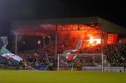 19 November 2004; Cork City fans cheer on their side from the famous &quot; Shed &quot; at the city end of the ground. eircom league, Premier Division, Cork City v Bohemians, Turner's Cross, Cork. Picture credit; Brendan Moran / SPORTSFILE