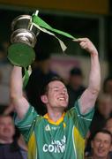 21 November 2004; Toomevara captain Paddy O'Brien celebrates with the cup after the game. AIB Munster Senior Club Hurling Championship Final, Toomevara v Mount Sion, Semple Stadium, Thurles, Co. Tipperary. Picture credit; Brendan Moran / SPORTSFILE