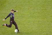 26 November 2004; Ireland's Ronan O'Gara during kicking practice at Lansdowne Road, Dublin. Picture credit; Brian Lawless / SPORTSFILE