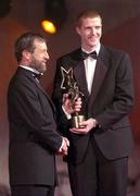 26 November 2004; Henry Shefflin of Kilkenny, is presented with his All-Star award by Sean Kelly, President of the GAA, at the 2004 Vodafone GAA All-Star Awards. Citywest, Dublin. Picture credit; Ray McManus / SPORTSFILE