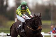 27 November 2004; Howaya Pet with Joey Elliott up, on their way to winning the Duggan Brothers Porterstown Handicap Steeplechase. Fairyhouse Racecourse, Co. Meath. Picture credit; Damien Eagers / SPORTSFILE