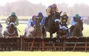 28 November 2004; Wild Passion with Paul Carberry up, jumps the last on their way to winning the Sharp Minds BETFAIR Royal Bond Novice Hurdle. Fairyhouse Racecourse, Co. Meath. Picture credit; Damien Eagers / SPORTSFILE