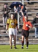 28 November 2004; Referee Michael Hughes sends off Gareth O'Neill, Crossmaglen Rangers, at the end of the first half. AIB Ulster Club Senior Football Final, Crossmaglen Rangers v Mayobridge, Casement Park, Belfast. Picture credit; David Maher / SPORTSFILE