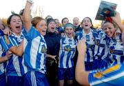28 November 2004; The Ballyboden St. Enda's players celebrate after victory. AIB Ladies Club All-Ireland Senior Football Final, Donaghmore v Ballyboden St. Enda's, St. Brendan's Park, Birr, Co. Offaly. Picture credit; Pat Murphy / SPORTSFILE