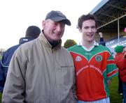 28 November 2004; Kilkenny manager Brian Cody and his son Donnacha at the end of the game. AIB Leinster Club Senior Hurling Final, James Stephens v UCD, O'Moore Park, Portlaoise, Co. Laois. Picture credit; Ray McManus / SPORTSFILE