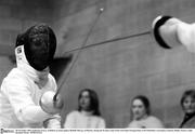 28 November 2004; Katherine Gracey, of Belfast, in action against Michelle Murray, of Phoenix, during the Women's Epee Final. Irish Open Fencing Finals, Irish Wheelchair Association, Clontarf, Dublin. Picture credit; Brendan Moran / SPORTSFILE