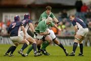 20 November 2004; John Hayes, Ireland, in action against Tony Petruzzella, (7), Salesi Sika, (12), Moss Timoteo and Kort Schubert, right, USA. Rugby International, Ireland v USA, Lansdowne Road, Dublin. Picture credit; Damien Eagers / SPORTSFILE