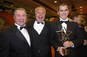 26 November 2004; Dessie Dolan with Westmeath manager  Paidi O Se and Dessie Dolan snr at the 2004 Vodafone GAA All-Star Awards. Citywest, Dublin. Picture credit; Ray McManus / SPORTSFILE