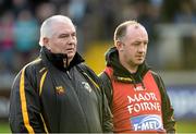 20 October 2013;Crossmaglen Rangers manager Joe Kernan, left, and his assistant John Donaldson. Armagh County Senior Club Football Championship Final, Crossmaglen Rangers v St Patrick's Cullyhana, Athletic Grounds, Armagh. Picture credit: Oliver McVeigh / SPORTSFILE