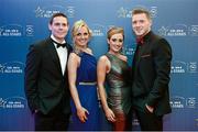8 November 2013; Dublin footballers Stephen Cluxton, left, and Paul Flynn with Joanne O'Connor and Fiona Hudson, right, ahead of the GAA GPA All-Star Awards 2013 Sponsored by Opel, at Croke Park, Dublin. Photo by Sportsfile