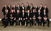 8 November 2013; The 2013 GAA GPA All-Star Football Team of the Year, sponsored by Opel, back row, from left, Stephen Cluxton, James O'Donoghue, Colm Cooper, Bernard Brogan, Sean Cavanagh, Aidan O'Shea, Cian O'Sullivan, Keith Higgins, Conor McManus and Colm Boyle, with front row, from left, Rory O'Carroll, Paul Flynn, Dessie Farrell, CEO of the GPA,  Uachtarán Chumann Lúthchleas Gael Liam Ó Néill, Opel Ireland Managing Director Dave Sheeran, Michael Darragh Macauley, Colin Walshe and Lee Keegan at the 2013 GAA GPA All-Star awards in Croke Park, Dublin. Photo by Sportsfile