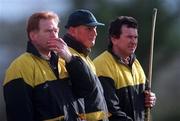 7 February 1999; Kilkenny Manager Brian Cody, centre, with selectors Johnny Walsh, left, and Ger Henderson during the Walsh Cup Semi-Final match between Kilkenny and Wexford in Mullinavat in Kilkenny. Photo by Ray McManus/Sportsfile