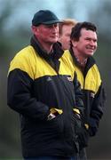 7 February 1999; Kilkenny manager Brian Cody, left, selector Ger Henderson, right, and Johnny Walsh during the Walsh Cup Semi-Final match between Kilkenny and Wexford in Mullinavat in Kilkenny. Photo by Ray McManus/Sportsfile