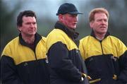 7 February 1999; Kilkenny manager Brian Cody, centre, selectors are Ger Henderson, left, and Johnny Walsh, right, during the Walsh Cup Semi-Final match between Kilkenny and Wexford in Mullinavat in Kilkenny. Photo by Ray McManus/Sportsfile