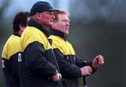 7 February 1999; Kilkenny manager Brian Cody, centre, selectors are Ger Henderson, left, and Johnny Walsh, right, during the Walsh Cup Semi-Final match between Kilkenny and Wexford in Mullinavat in Kilkenny. Photo by Ray McManus/Sportsfile