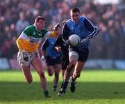 29 November 1998; Ciaran Whelan of Dublin in action against Ciaran McManus of Offaly during the Church & General National Football League Division 1A match between Offaly and Dublin at O'Connor Park in Tullamore. Photo by Matt Browne/Sportsfile