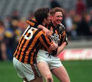 17 March 1997: Colm O'Neill and Francie Bellow of Crossmaglen Rangers celebrate at the full-time whistle following the AIB GAA Football All-Ireland Senior Club Championship Final match between Crossmaglen Rangers and Knockmore at Croke Park in Dublin. Photo by Ray McManus/Sportsfile