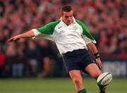 28 November 1998; Conor O'Shea of Ireland during the International Rugby Friendly match between Ireland and South Africa at Lansdowne Road in Dublin. Photo by Brendan Moran/Sportsfile