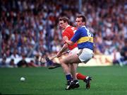 21 July 1991; Declan Carr of Tipperary in action against Cathal Casey of Cork during the Munster Senior Hurling Championship Final Replay match between Tipperary and Cork at Semple Stadium in Thurles, Tipperary. Photo by Ray McManus/Sportsfile