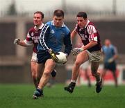 30 January 1999; Dessie Farrell of Dublin in action against  David Murphy, right, and Ger Heavin of Westmeath during the O'Byrne Cup Semi-Final match between Dublin and Westmeath at Parnell Park in Dublin. Photo by Ray McManus/Sportsfile