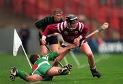 17 March 1997; Eugene Cloonan of Athenry in action against Martin Hartigan of Wolfe Tones during the All-Ireland Senior Club Hurling Championship Final match between Athenry and Wolfe Tones at Croke Park in Dublin. Photo by Ray McManus/Sportsfile
