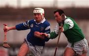8 November 1998; Fergal Hartley of Munster in action against Brian McEvoy of Leinster during the Railway Cup Semi-Final match between Leinster and Munster at Nowlan Park in Kilkenny. Photo by Ray McManus/Sportsfile