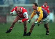 6 December 1998; Leo Turley of Éire Og in action against Conor Deegan of Kilmacud Crokes during the AIB Leinster Club Football Championship Final match between Éire Og and Kilmacud Crokes at St Conleth's Park in Newbridge, Kildare. Photo by Ray McManus/Sportsfile