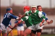 8 November 1998; Martin Storey of Leinster in action against Sean Cullinane of Munster during the Railway Cup Hurling Championship game at Nowlan Park, Kilkenny. Picture credit Ray McManus SPORTSFILE during the Railway Cup Semi-Final match between Leinster and Munster at Nowlan Park in Kilkenny. Photo by Ray McManus/Sportsfile