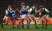 8 November 1998. Leinster players, from left, Simon Whelahan, Liam Walsh and Brian Whelahan in action against Munster players, from left, Tommy Dunne, Mike Galligan ahd Liam Cahill during the Railway Cup Semi-Final match between Leinster and Munster at Nowlan Park in Kilkenny. Photo by Ray McManus/Sportsfile