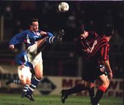 5 February 1999;Stephen Geoghegan of Shelbourne in action against Graham Doyle of Bohemians during the Harp Lager FAI Cup Second Round match between Bohemians and Shelbourne at Dalymount Park in Dublin. Photo by Brendan Moran/Sportsfile