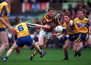 17 March 1997; Tony McEntee of Crossmaglen Rangers in action against Peter Butler, left, of Knockmore during the AIB GAA Football All-Ireland Senior Club Championship Final match between Crossmaglen Rangers and Knockmore at Croke Park in Dublin. Photo by Ray McManus/Sportsfile