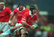 30 January 1999; David Humphreys of Ulster is tackled by Patrick Tabacco of Colomiers during the Heineken Cup Final match between Ulster and Colomiers at Lansdowne Road, Dublin. Photo by Brendan Moran/Sportsfile