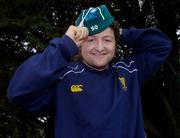 1 December 2004; Leinster's Shane Byrne with his commemorative ERC Elite Award cap which he was awarded with for playing 50 Heineken Cup matches. Old Belvedere Rugby Club, Anglesea Road, Dublin. Picture credit; Brian Lawless / SPORTSFILE