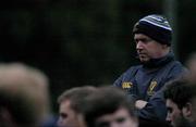 1 December 2004; Leinster coach Declan Kidney during squad training, Old Belvedere Rugby Club, Anglesea Road, Dublin. Picture credit; Brian Lawless / SPORTSFILE