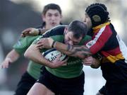 28 November 2004; Eric Elwood, Connacht, in action against Jason Forster, The Dragons. Celtic League 2004-2005, Connacht v The Dragons, Sportsground, Galway. Picture credit; Matt Browne / SPORTSFILE