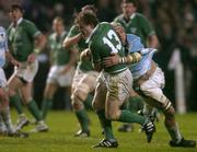 27 November 2004; Brian O'Driscoll, Ireland, in action against Rimas Alvarez, Argentina. Rugby International, Ireland v Argentina, Lansdowne Road, Dublin. Picture credit; Brendan Moran / SPORTSFILE