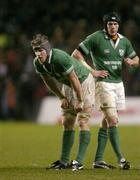 27 November 2004; Simon Easterby, left, and Johnny O'Connor, Ireland. Rugby International, Ireland v Argentina, Lansdowne Road, Dublin. Picture credit; Brendan Moran / SPORTSFILE