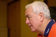 2 December 2004; Munster head coach Alan Gaffney at a press conference in the team hotel to announce the team for tomorrow's game against Castres at the Stade Antoine, Toulouse, France. Picture credit; Matt Browne / SPORTSFILE