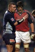 3 December 2004; Justin Fitzpatrick, Castres Olympique, issues instructions to his team-mate. Heineken European Cup 2004-2005, Pool 4, Round 3, Castres Olympique v Munster, Stade Pierre Antoine, Castres, France. Picture credit; Matt Browne / SPORTSFILE