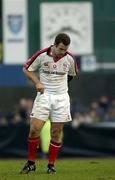 4 December 2004; A dejected Kevin Maggs, Ulster, pictured in the dying moments of the game. Heineken European Cup 2004-2005, Pool 6, Round 3, Stade Francais v Ulster, Stade Jean Bouin, Paris, France. Picture credit; Brian Lawless / SPORTSFILE