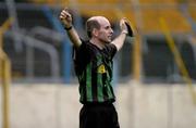 5 December 2004; Referee Michael Collins signals for full time. AIB Munster Club Senior Football Final, Kilmurry-Ibrickane v Stradbally, Semple Stadium, Thurles, Co. Tipperary. Picture credit; Damien Eagers / SPORTSFILE