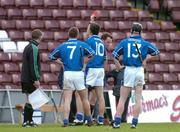 5 December 2004; Dan Shanahan, Munster, 10, is sent off by referee Eamonn Morris. M Donnelly & Co. Interprovincial Hurling Championship Final, Connacht v Munster, Pearse Stadium, Galway. Picture credit; Pat Murphy / SPORTSFILE