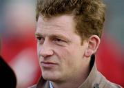 27 November 2004; Thomas Mullins, trainer, speaks to journalists after Anyportinastorm had won the One Maiden Hurdle. Fairyhouse Racecourse, Co. Meath. Picture credit; Damien Eagers / SPORTSFILE